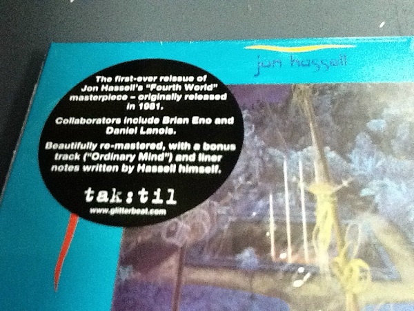 Jon Hassell Dream Theory In Malaya CD