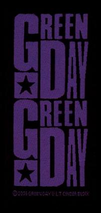 Green Day Purple Logo 2004 Official Woven Patch