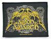 amon amarth raven skull woven patch