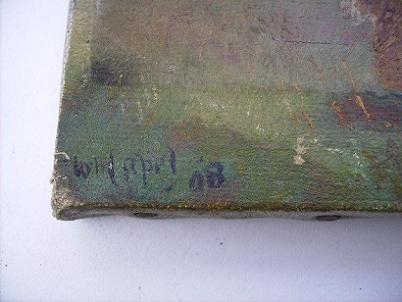 W.H. Capel - Two Old Primitive Oil Paintings, Sheep and Cottages 1908 & 12