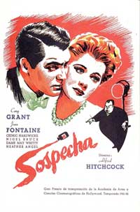 Cary Grant Suspicion Spanish B Movie Poster