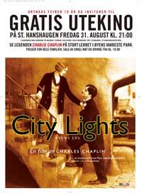 Charlie Chaplin City Lights Norwegian Film Poster