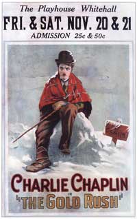 Charlie Chaplin Gold Rush Film Poster