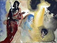 Salvador Dali Iesu Nativitas (Matthew 120) Premium Canvas Print