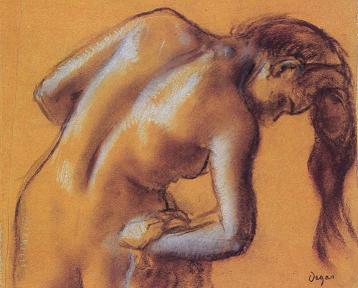 Degas Bather Drying Herself Print