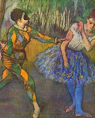 Degas Harlequin and Colombine Print