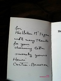 Henri Cartier-Bresson Signed Book