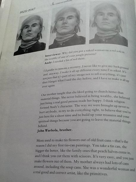 Andy Warhol In His Own Words Paperback Book