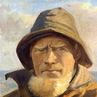 Michael Ancher A Fisherman Canvas Print