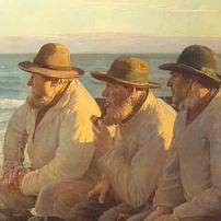Michael Ancher Looking Out To Sea Canvas Print