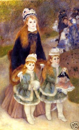 Renoir Mother Strolling with her Children Print