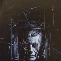 Russell Mills Samuel Beckett Reader Book Cover Original Painting