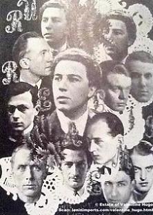 Collage of members of the Surrealist group